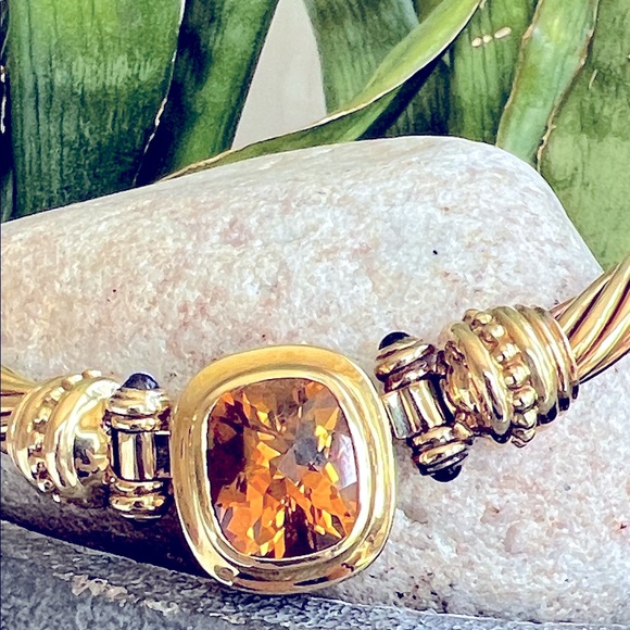 David Yurman 18k citrine and iolite necklace - Picture 3 of 8